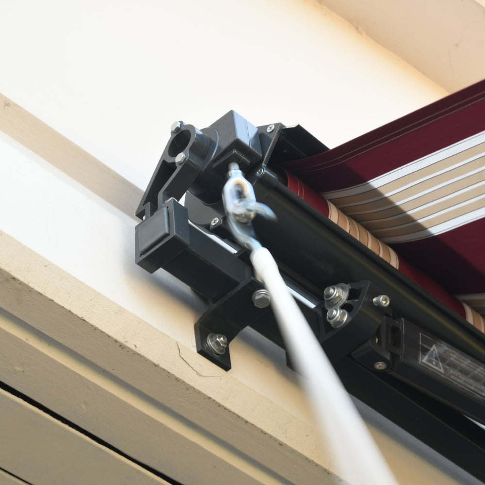 ALEKO White Hook Style Steel Hand Crank for Retractable Awnings