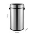 thumbnail image 6 of happimess Chuck Kitchen/Office 17.2-Gallon Open-Top Trash Can, Platinum Silver, HPM1015A, 6 of 10