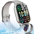 thumbnail image 1 of Reloj Deportivo Inteligente con Bluetooth,2,01 Pulgadas Reloj Inteligente Resistente Al agua con Monitor de Frecuencia Cardíaca para Mujeres y Hombres,Podómetro,Compatible con iOS, Android.(Plateado), 1 of 5