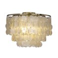 thumbnail image 5 of 3-Lights Antique Bronze Tiered Capiz Ceiling Light in Seashell Accents Chandelier, 5 of 8