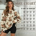 thumbnail image 3 of SCRAWLGOD Christmas Highland Cow Holly Star Print Beige Women's Casual Long Sleeve Tops Crewneck Sweatshirts Drop Shoulder Cozy Trendy Loose Fit Pullover with Pockets for Running Shopping, M, 3 of 6