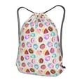 thumbnail image 3 of XMXT Waterproof Gym Bag, Cute Donut Background Drawstring Backpack for Men, m, 3 of 8