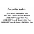 thumbnail image 3 of Passenger Right Side Rear Sliding Cargo Door Window Door Glass Compatible with Dodge Caravan/Dodge Grand Caravan/Chrysler Town & Country 2001-2007 Models/Chrysler Voyager 2001-2004 Models, 3 of 5