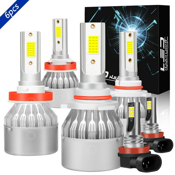LED Headlight Fog Light Bulbs Kit White for 2010-2017 Chevy Equinox 2011 2012 2013 2014 2015 2016