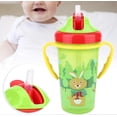 thumbnail image 3 of Children's drinking cup, 300ML baby straw cup non-slip leak-proof drinking cup double handle childre, 3 of 5