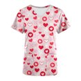 thumbnail image 4 of TIMIFIS Hauts de Blouse pour Femmes, Manches Courtes, Col en V, Imprimé, avec Poches, 4 of 5