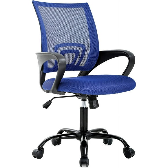 BestOffice Ergonomic Office Desk Mesh Computer Back Support Modern Executive Adjustable Task Rolling Swivel Chair for Women & Men, Blue