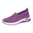 thumbnail image 3 of Women Wide Width Breathable Walking Comfortable Slip on Sneakers Lightweight Sneaker Nurse Shoes Arch Support Sneakers Breathable Soft Running Shoes Anti Skid Sports Diabetic Foam Shoes, 3 of 9