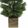 thumbnail image 4 of Northlight 3' Snowy Pine Artificial Christmas Tree in Wooden Pot - Unlit, 4 of 4