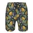 thumbnail image 3 of Zufioo Citrus Fruits Elegant Lemons for Men's Casual Beach Shorts, Sports Fitness Quick-drying Drawstring Shorts with Pockets for Home Wear-Small, 3 of 6