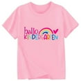 thumbnail image 3 of LEKDFST Toddler Baby Girls Back to School Outfit Kindergarten Pre K First Grade Short Sleeve T-Shirt First Day of School Tops Pink 8-9 Years, 3 of 4