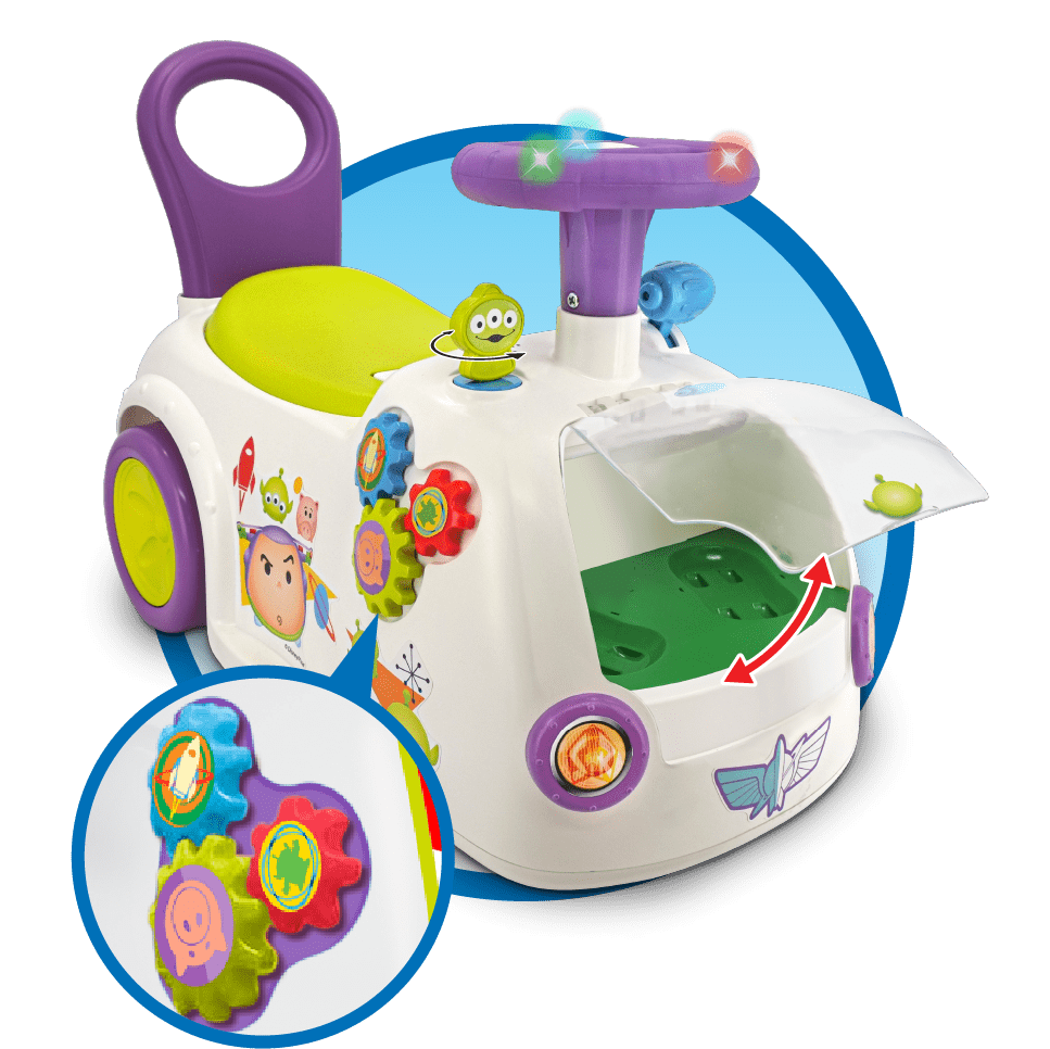 Kiddieland Disney Toy Story Buzz Zoom Ride-on with Zoom Cars Playset (For 12-36 months, 25kg/ 55 lbs.)