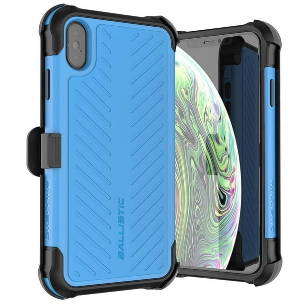 Funda BALLISTIC TJ Maxx para iPhone Xs / X - Azul protector uso rudo con clip y mica Ballistic Ballistic