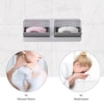 thumbnail image 2 of Phenofice 1Pcs Small Plastic Shelf Grey Storage Shelf Drainage HIPS Nonmarking Sticker Wallmounted For Bathroom, 2 of 8