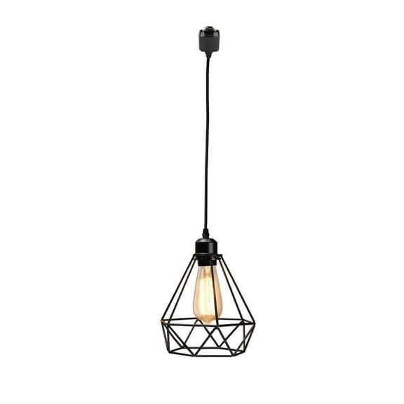 Kiven J-Type Track Light, 1-Light industrial Juno Track Pendant Lighting Fixtures E26 Socket