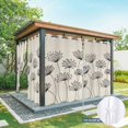 thumbnail image 6 of Outdoor Curtains for Patio Waterproof, Farmhouse Dandelion Outdoor Privacy Panels Grommet, Spring Modern Country Flower Black Beige Blackout Outside Curtains for Porch/Cabana 54"x95", 1 Panel, 6 of 8
