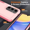 thumbnail image 4 of for Samsung Galaxy A15 5G Case with Tempered Glass Screen Protector & Camera Lens Protector,Heavy-Duty Tough Rugged Slim Shockproof Phone Case for Galaxy A15 5G (6.5", 2024)[Cute Pink], 4 of 7