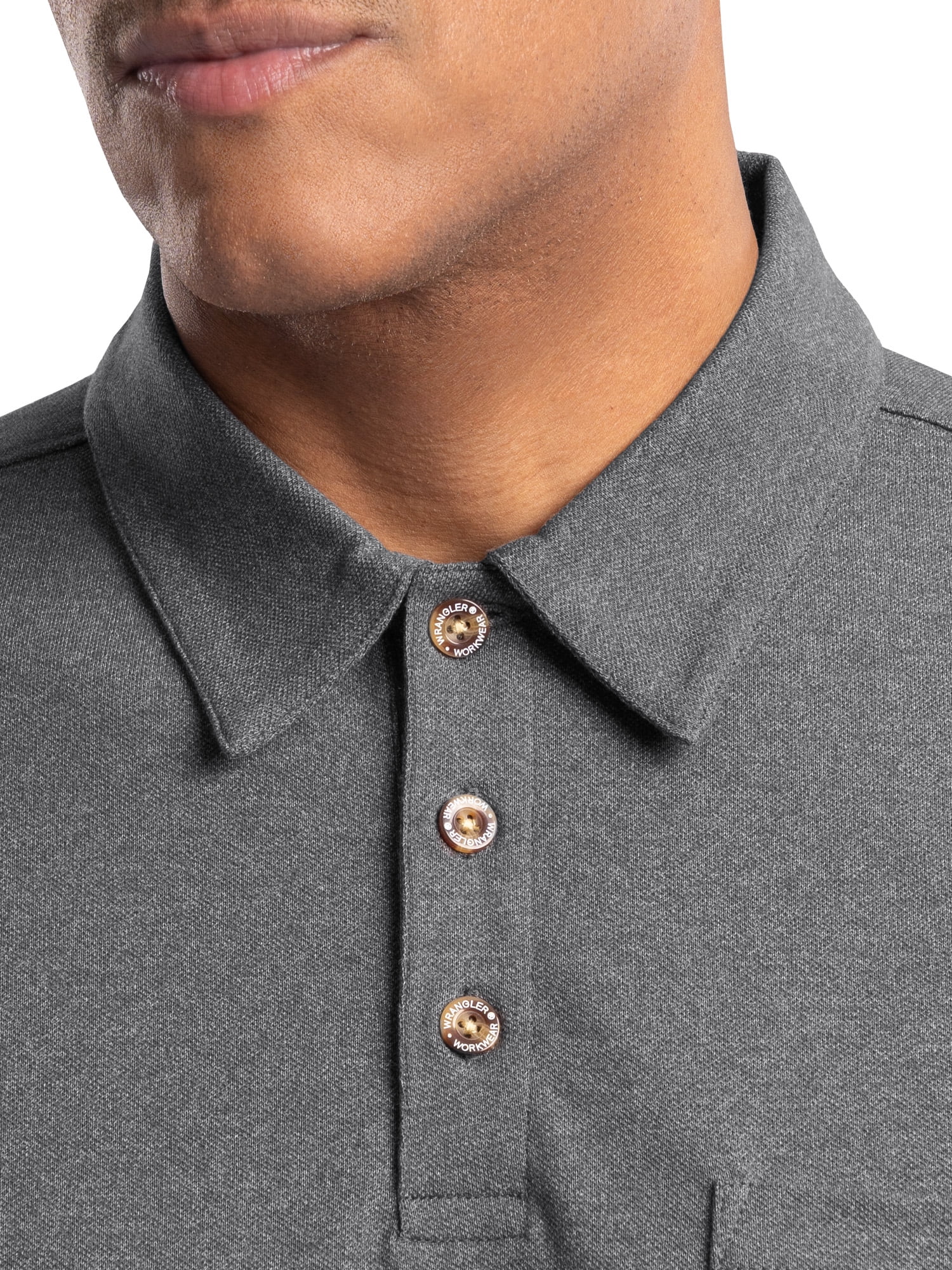 Wrangler Workwear Men's Performance Stretch Polo Short Sleeve Work Shirt, size S-3XL