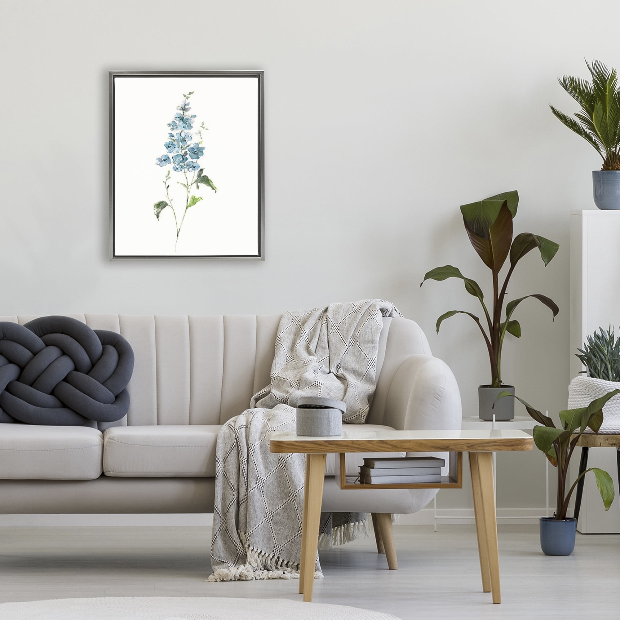 Stupell Industries Natural Spring Herbs Gray Framed Floater Canvas Wall Art, design by Sally Swatland