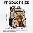 thumbnail image 7 of HUIACONG 13.5 Inch Cow Print Highland Cow Kids School Backpack Water Resistant Large Capacity Lightweight Bookbag with Adjustable Padded Breathable Straps Multi Pockets for Boys Girls Daily Use, 7 of 7