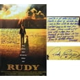 thumbnail image 1 of Rudy Ruettiger Signed 'Rudy' 24x36 Full Size Movie Poster w/Five Foot Nothing..(Full Quote), 1 of 1