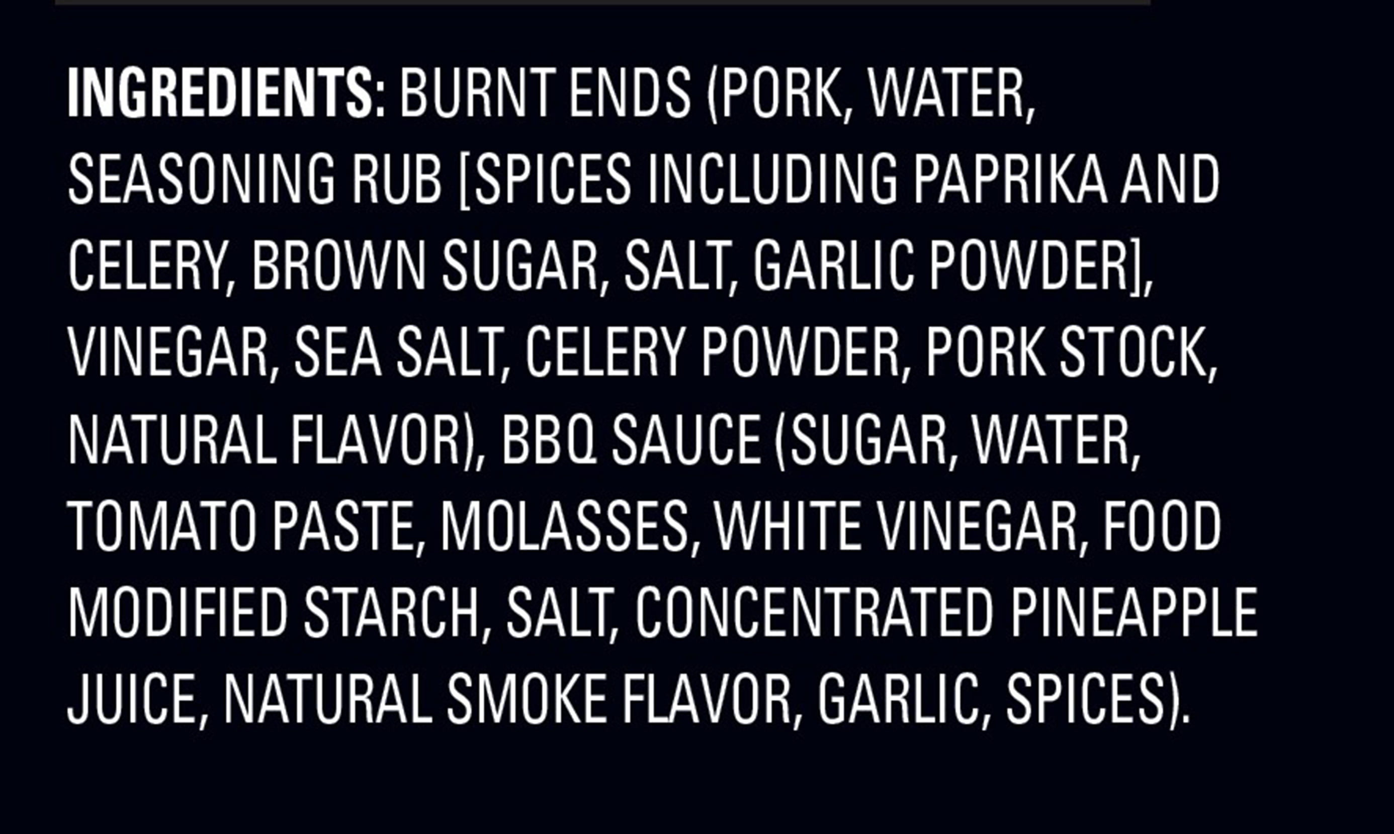 Big Shoulders 16oz Fully Cooked Smoked Pork Belly Burnt Ends