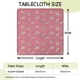 thumbnail image 2 of Pink Unicorn Floral Pattern Square Fitted Tablecloth with Elastic Edge,Square Table Cover,Washable Elastic Table Cover for Home Kitchen Party Decor 36"x36", 2 of 6