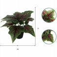 thumbnail image 2 of Planta verde pequeña planta en maceta planta de simulación flor falsa decoración de ventana decoración del hogar adornos simulación flor planta en maceta (corazón rojo taro (loto)) ER, 2 of 4