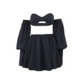 thumbnail image 3 of Falda Top corto para mujer + Mini falda Conjuntos de falda corta de verano Ropa de club de moda (Negro M) Kuymtek Negro T M para Mujer, 3 of 9