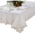 thumbnail image 2 of Imperial Embroidered Vintage Lace Design 70" X 198" Oblong/Rectangle Tablecloth in White, 2 of 4