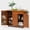Brown, variant on Noelse Kitchen Island with Storage & Drop Leaf, Rolling Island Table with Spice Rack & Towel Bar for Small Kitchens, Brown