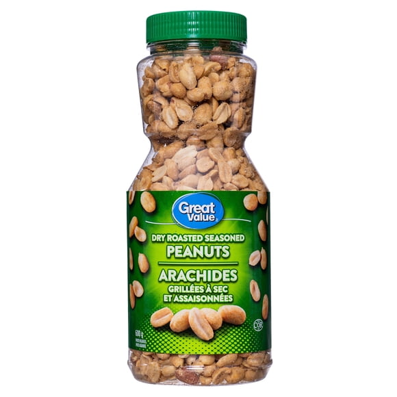 Great Value Dry Roasted Seasoned Peanuts 600g
