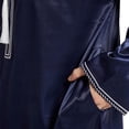 thumbnail image 4 of RXMEKW Long Sleeve Thobe for Men with Neck Zipper and Pocket, Arabic Style Casual Robe in Solid Color, 4 of 7