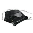 thumbnail image 3 of Trendix 44-Inch Large Capacity Leaf Grass Collector for Tow Behind Lawn Sweeper, Adjustable Sweeping Height, with Rubber Wheels, 25 Cubic Feet Hopper Bags, 3 of 8