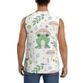 thumbnail image 4 of Fotbe Men's Frog and Mushrooms Print Men's Sleeveless Muscle Tank Tops Casual T-Shirts for Gym Workout Beach-Medium, 4 of 8