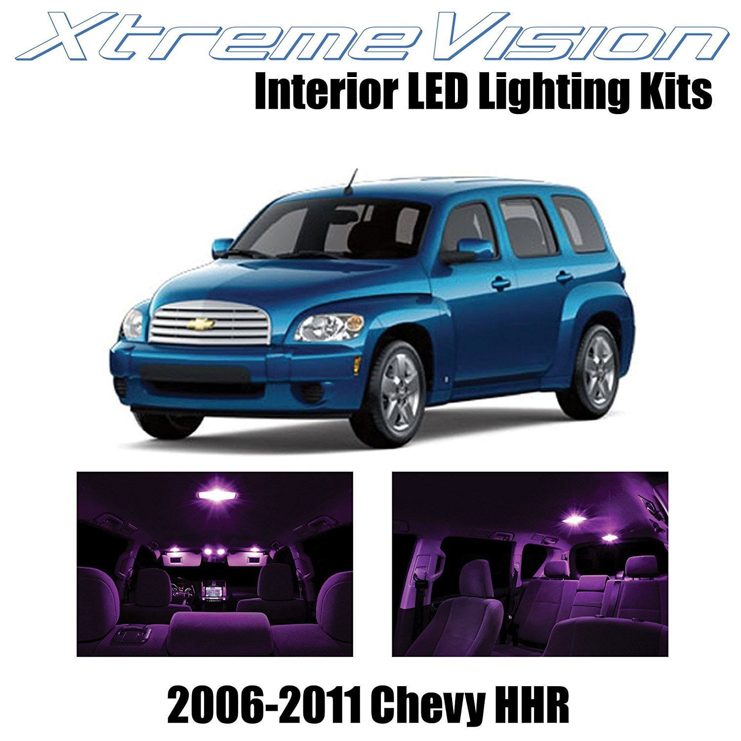 Xtremevision Led For Chevy Hhr 2006 2011 11 Pieces Pink Premium Interior Led Kit Package Installation Tool Walmart Com