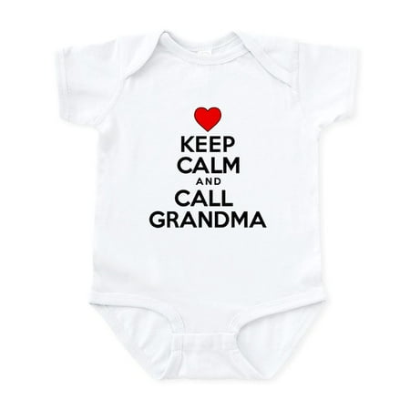

CafePress - Keep Calm Call Grandma Body Suit - Baby Light Bodysuit Size Newborn - 24 Months