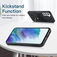 thumbnail image 4 of Nalacover for Samsung Galaxy S21 FE 6.4 inch Wallet Back Case,Luxury PU Leather Soft TPU Anti-Drop Shockproof Two Card Slots with Finger Ring Holder Kickstand Ultra Slim Phone Cover.Black, 4 of 8