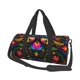 thumbnail image 1 of Fotbe Mexican Flower Traditional1 Bolsa Deportiva de Lona Plegable con Estampado, Bolsa de Gimnasio con Bolsillo Seco/Húmedo, Bolsa de Viaje Ultraligera de Gran Capacidad, 1 of 6