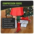 thumbnail image 3 of 4 Pairs Medical Sport Christmas Compression Socks - 15-20mmhg Graduated Knee-High Support for Men & Women, Ideal for Soccer, Running, and Nurses, 3 of 6
