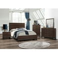 thumbnail image 4 of Asheville Panel Bed, Queen, Brown Wood, Modern (Headboard, Footboard, Rails, Slats), 4 of 4