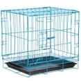 thumbnail image 1 of HINTRMENT Portable Dog Cage Iron Blue For Outdoor Use 1Pcs, 1 of 8
