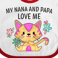 thumbnail image 4 of Inktastic My Nana and Papa Love Me with Cute Kitten and Flowers Boys or Girls Baby Bib, 4 of 4