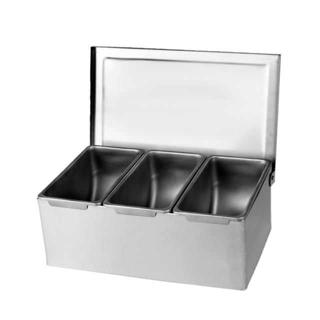 Excellante 3 Section Stainless Steel Condiment Compartment