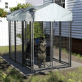 thumbnail image 3 of BOSSIN 6x4x6 FT Heavy Duty Large Dog Kennel Playpen Outdoor with Secure Lock, 3 of 7