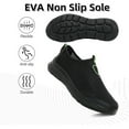 thumbnail image 4 of Men's Walking Slip-On Shoes Mesh Comfortable Lightweight Casual Sneakers Breathable Walking Non Slip Leisure Loafers Black 8.5 US, 4 of 7