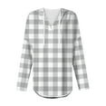 thumbnail image 5 of Ashirexll Hoodies for Women, Oversized Hoodies for Women, Fashion Ladies Plaid Hooded Sweatshirts Long Sleeve Hoodies for Fall, 5 of 5