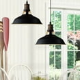 thumbnail image 4 of Florence Industrial Black Barn Pendant Light Loft Fixture, 3-Pack, 4 of 13