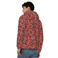 thumbnail image 4 of Naloa Vintage Red Paisley Men’s Hoodies, Zip up Hoodie, Sweatshirts,Hoodies for Men Sizes S-3XL-Medium, 4 of 5