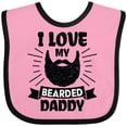 thumbnail image 3 of Inktastic I Love My Bearded Daddy for Fathers Day with Grunge Boys Baby Bib, 3 of 4